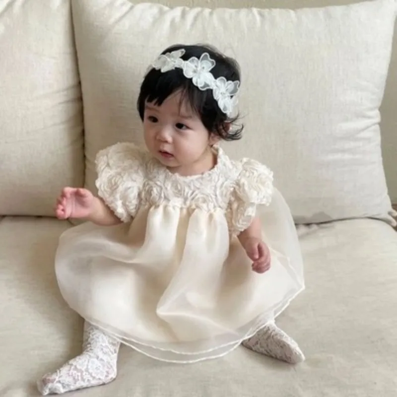 원피스 Children Clothing Korean Girl Dresses Cute Girl Full Moon Dress Skirt  Party Dresses Toddlers Princess Dresses Evening Dress