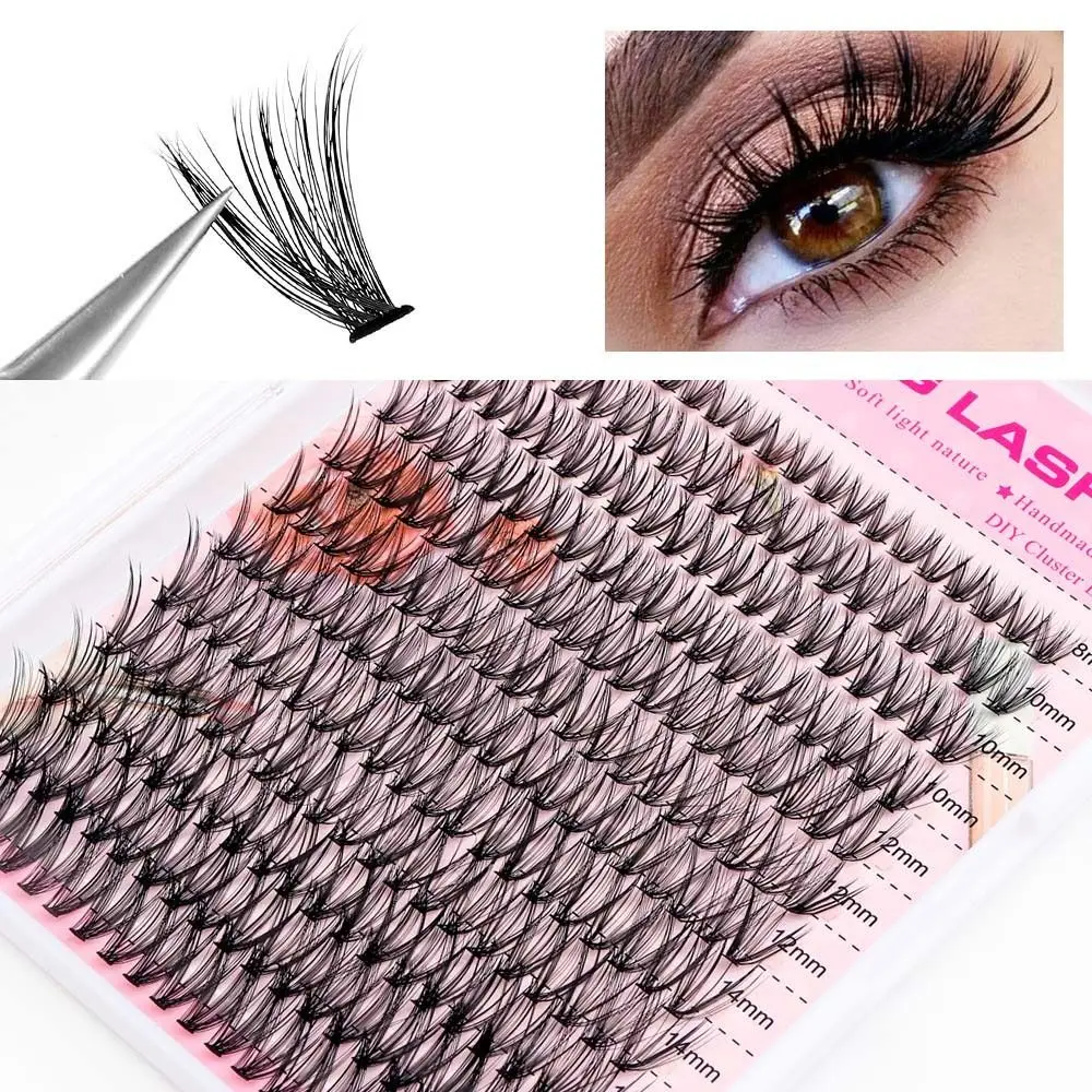 

Segmented C Curl False Eyelashes DIY 8-16mm Individual Cluster Eyelashes Oblique Winged Large Capacity Eyelashes Extensions