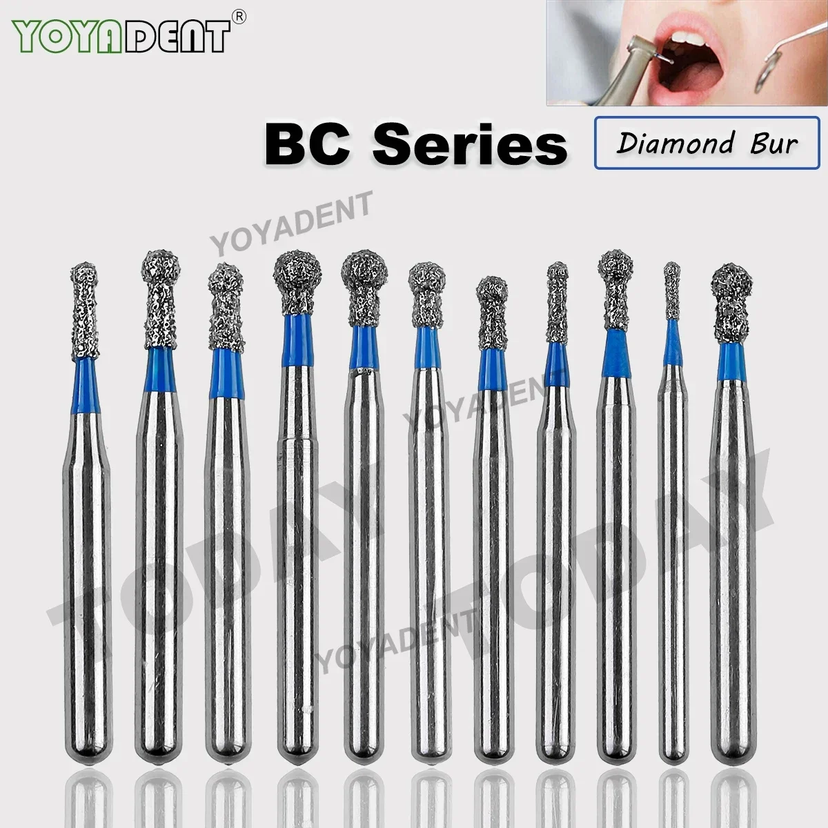 BC Type Dental Burs Diamond Bur Standard Drill For High Speed Handpiece FG 1.6mm Dentistry Material Tools Teeth Whitening