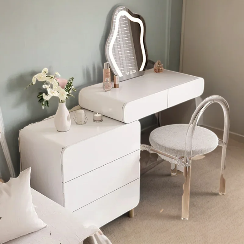 

Antique Furniture White Desk Comfortable Bedroom Makeup Chair Nail Table Modern Living Room Set Home Small Vanity Woman Dressing