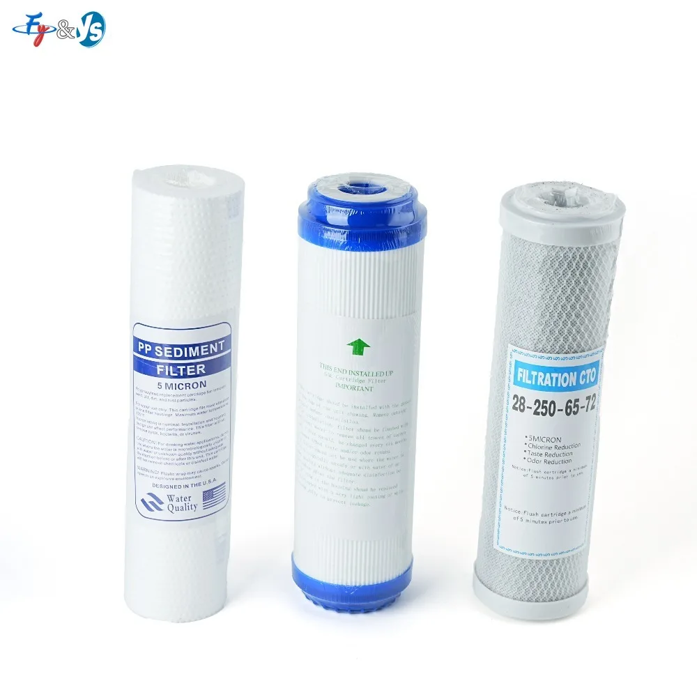 3-Stage Under Sink Water Filter System, 10 Inch Transparent Whole House Water Purifier with PP Sediment,UDF & CTO Carbon Filters