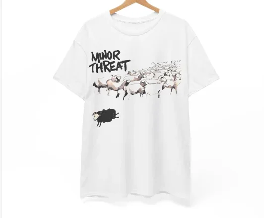 Minor Threat 'Out Of Step' White T shirt - NEW