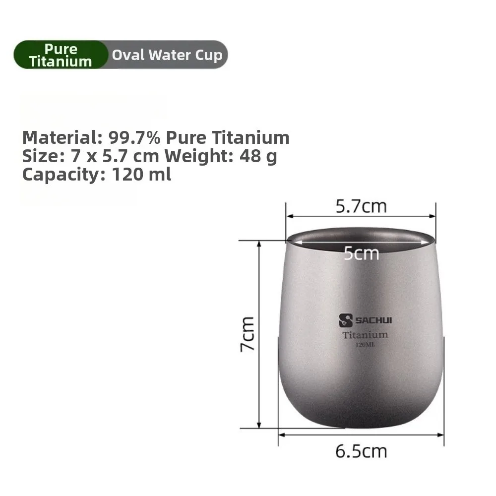 High Quality Lightweight Camping Titanium Tea Cup Portable Double-Wall Coffee Tea Mug Outdoor Drinkware view 6