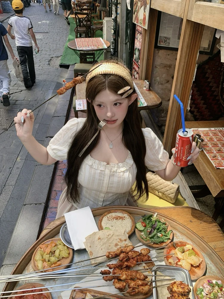 

Slim Fit Cotton Linen irt Women's Summer New Sle Micro plus Size Versatile Hot Girl Waist Cinching Slimming Top