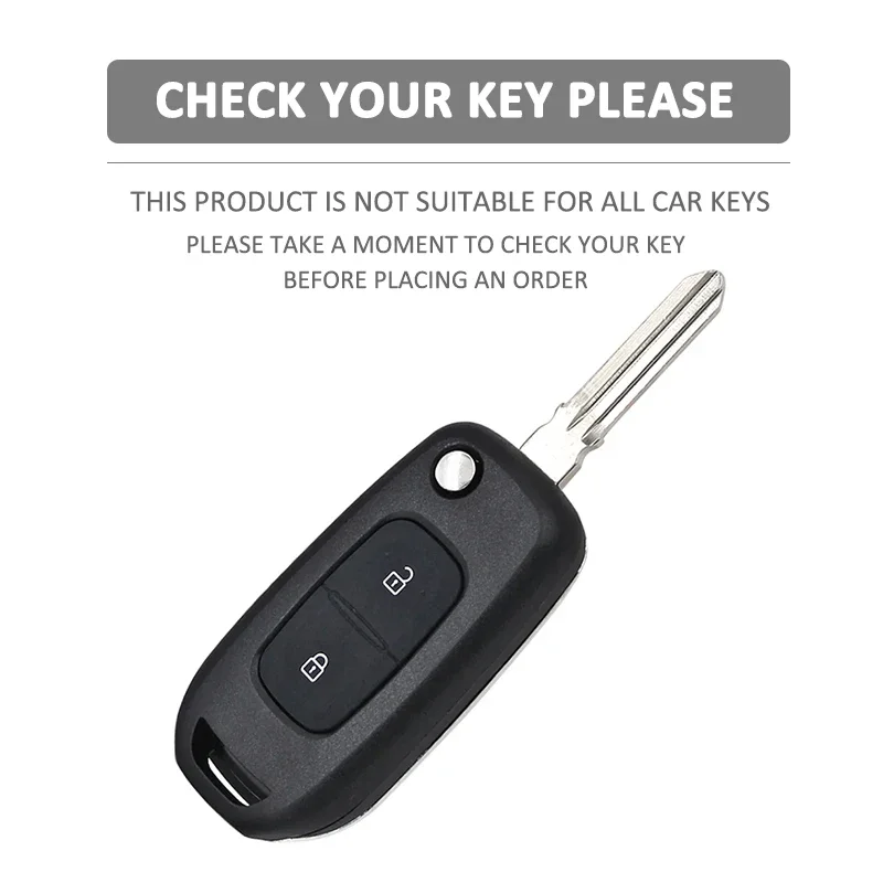 2 Buttons Silicone Car Key Case Cover for Renault Duster 2016 2017 Logan Clio Koleos Captur Flip Key Chain Auto Protect Skin Set