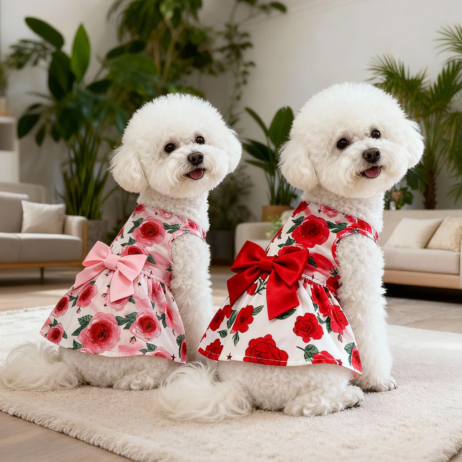 Hunde-Frühlings- und Sommerkleid-Outfit für kleine, mittlere und große Hunderassen, Haustierkleidung