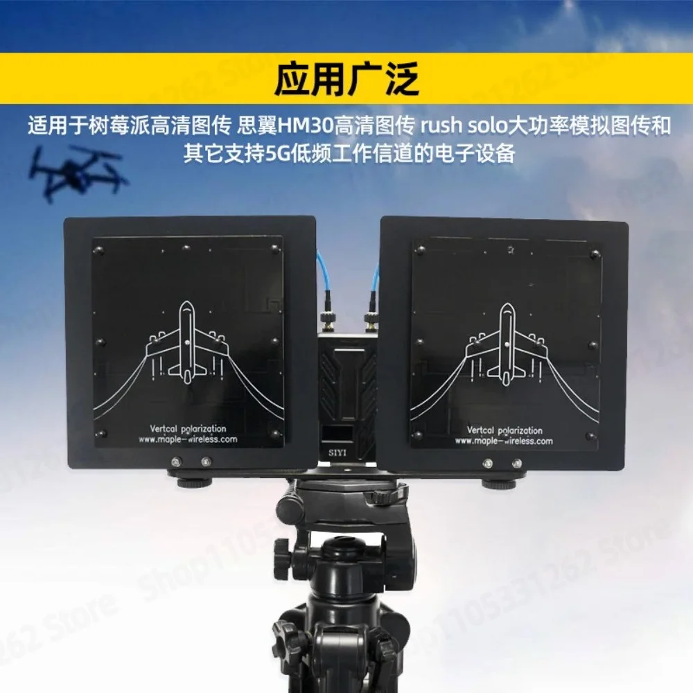 5.8G FPV Flat Panel Antenna 21dB High Gain Receiver for Analog Video Transmission