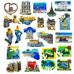 Europe France 3D Fridge Magnet Tourist Souvenirs Refrigerator Magnetic Stickers Travel collection Gift