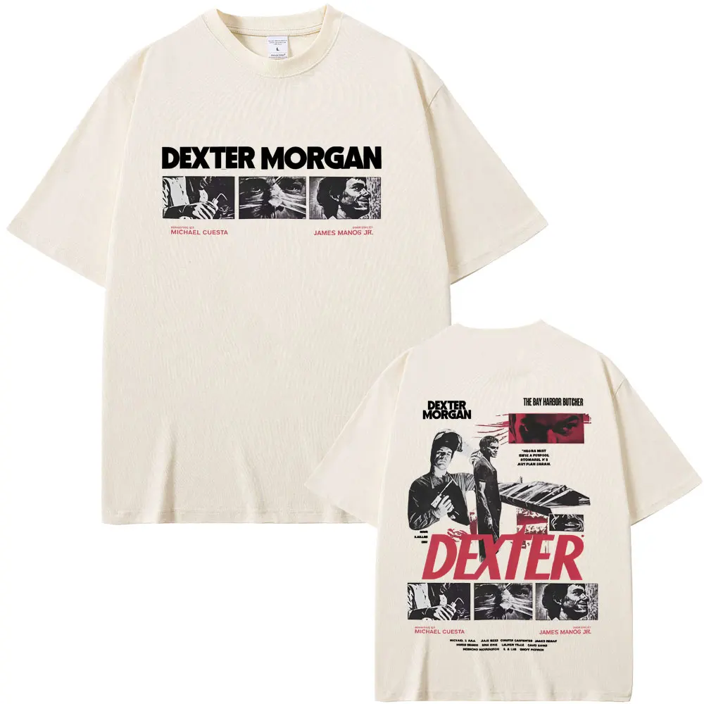 Dexter Morgan The Bay Harbour Butcher T-shirt Men Casual Vintage T Shirt Men's Clothing Fashion Streetwearts 2026 Summer T Shirt