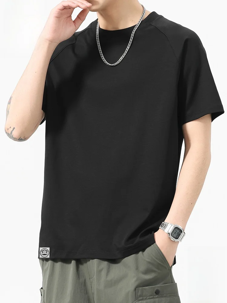 

PaulFrank M Summer New Loose ort Sve round Ne Cotton T-irt Casual Comfortable Breathable Pure Color Top