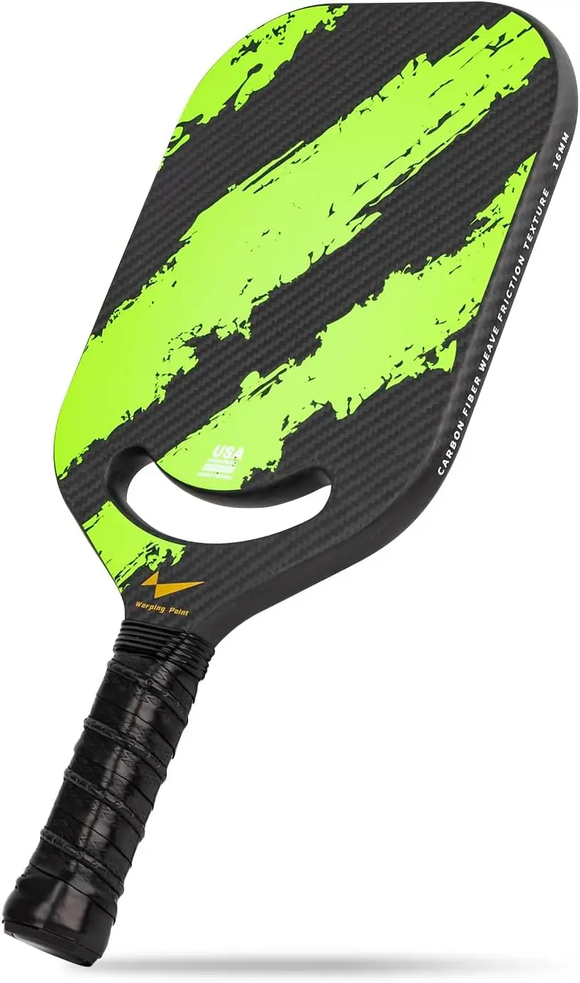 Fibra Pickleball Paddle com Aero Throat, Aprovado USAPA, Raquete termoformada para potência e controle, 13mm, 16mm