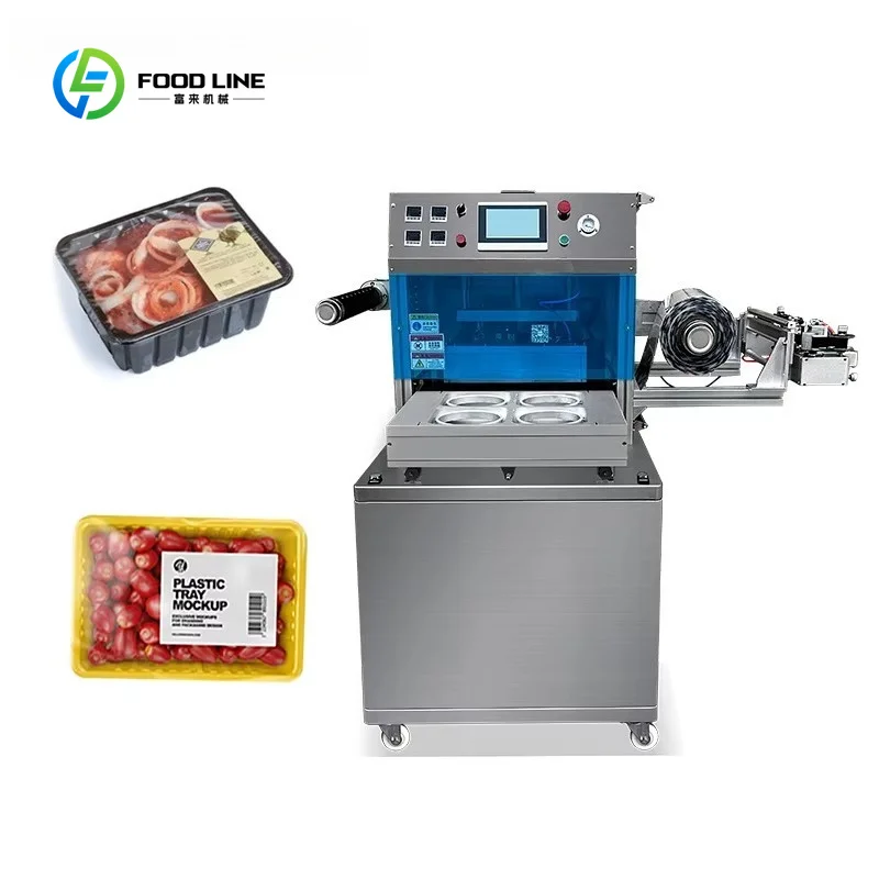 Customized Box Modified Atmosphere Packaging Machine, Automatic Tray Sealer, Fresh Food Ready Meal MAP Packaging Equipment