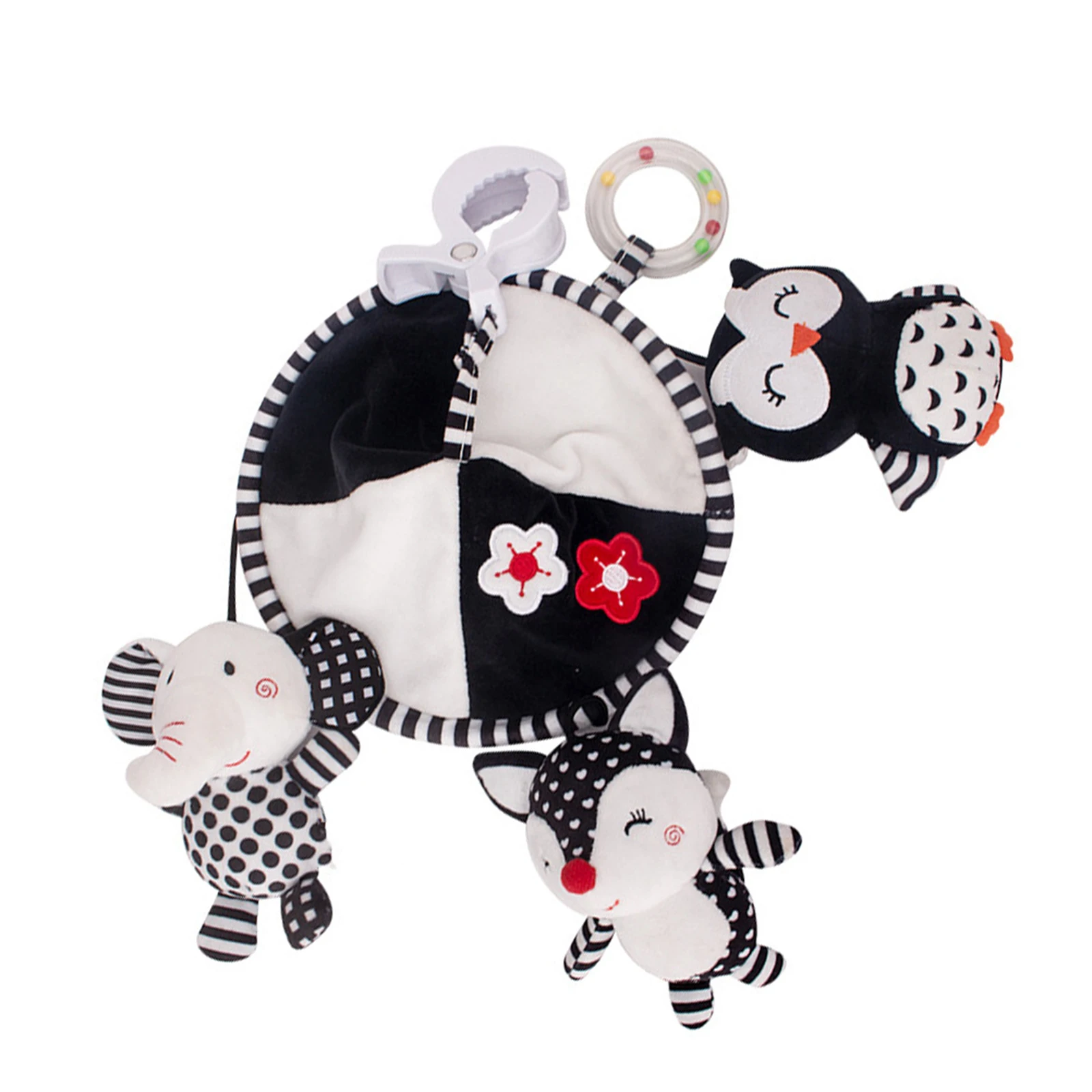Schattige Olifant Baby Hangende Rammelaar Babywieg Hanger Comfort Bed Hanger Verbeter Motorische Vaardigheden Educatieve Hangende Rammelaar