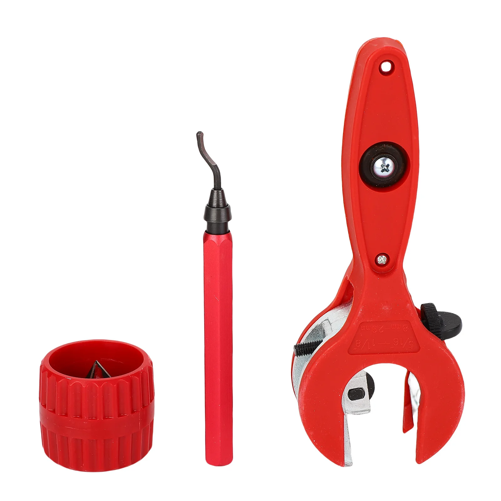 Tubing Cutter Set 8-29mm Cutting Range Labor Saving Ratcheting Tube Cutter with Deburring Tool and Pipe Reamer Tubing Cutter Set