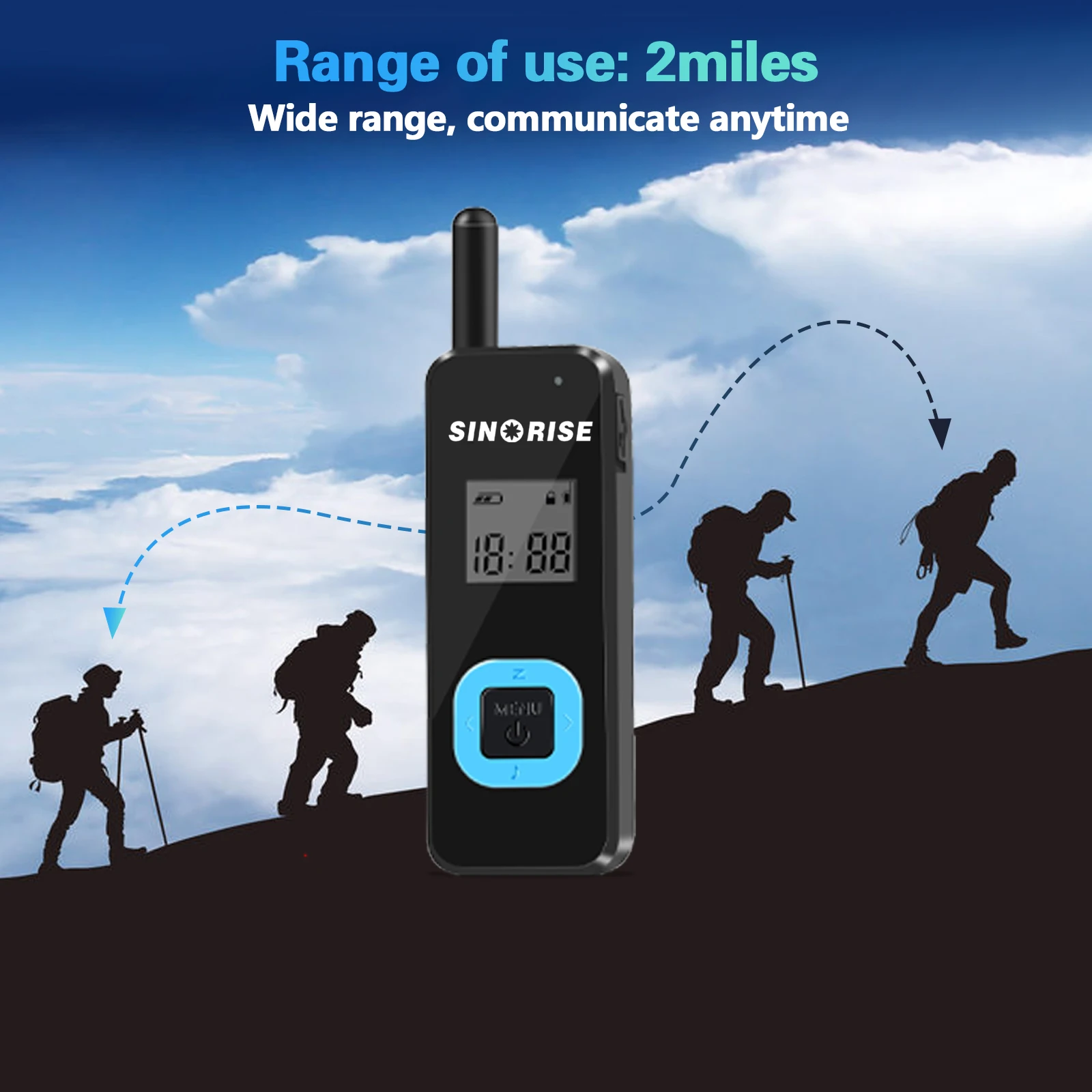 Sinorise Walkie-Talkie 2024 New Small Machine Small Ultra-Thin Hotel Restaurant Hotel Bar Fleet Ear-Hook Universal