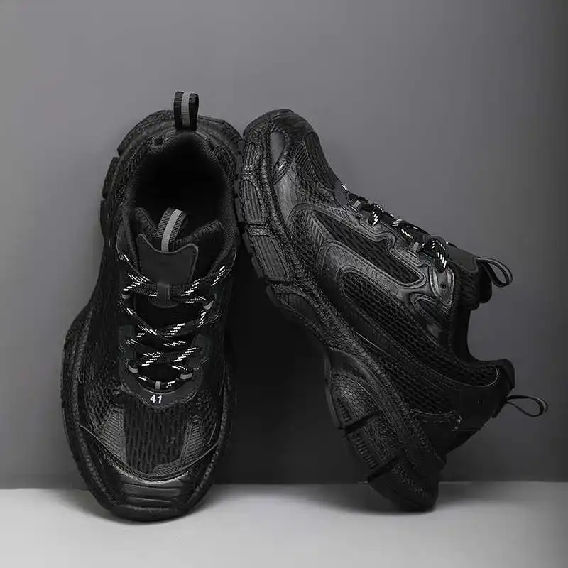 

Модная мужская обувь с отверстиями, мужские ботинки, размер 45, высокие кроссовки для мужа, спортивные универсальные бренды, элитные