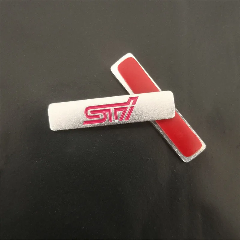 3 PCS Aluminum Car Styling Decorative Emblem Badge Sticker 30*7mm For Suabru XV Legacy Forester Impreza WRX STI