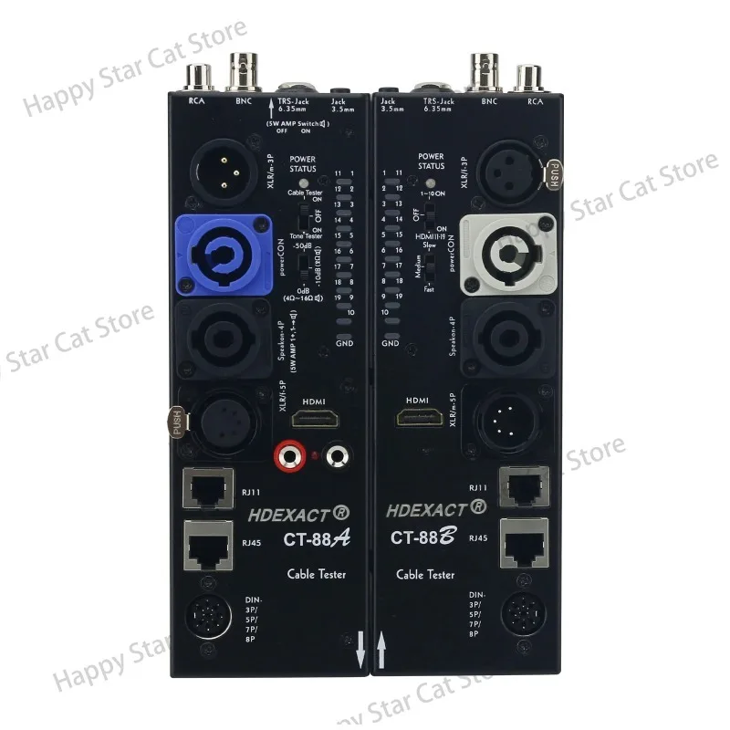 Hdaudio Ct-78(a)/ct-88a Sender & Ct-78(b) /ct-88b Receiver Audio / Rj45 Cable Tester Kit For 16 Types Including Type-c