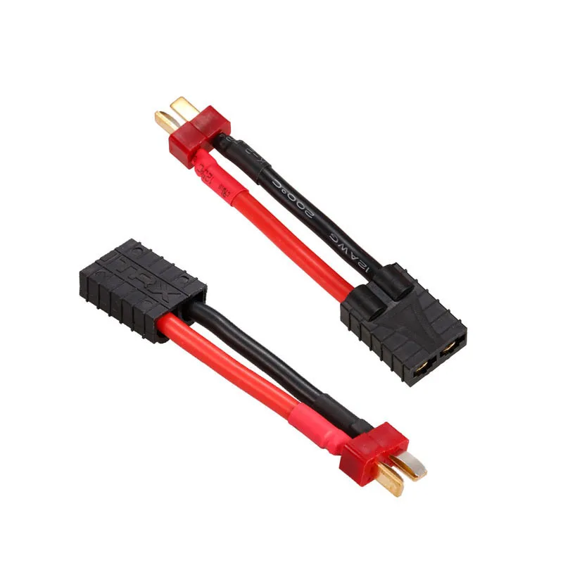 10 PCSTRX 12AWG 100mm Charge Wire Adapter Female to Male Plastic Connector to Deans T Plug for RC Airplane Car Model with Lipo B