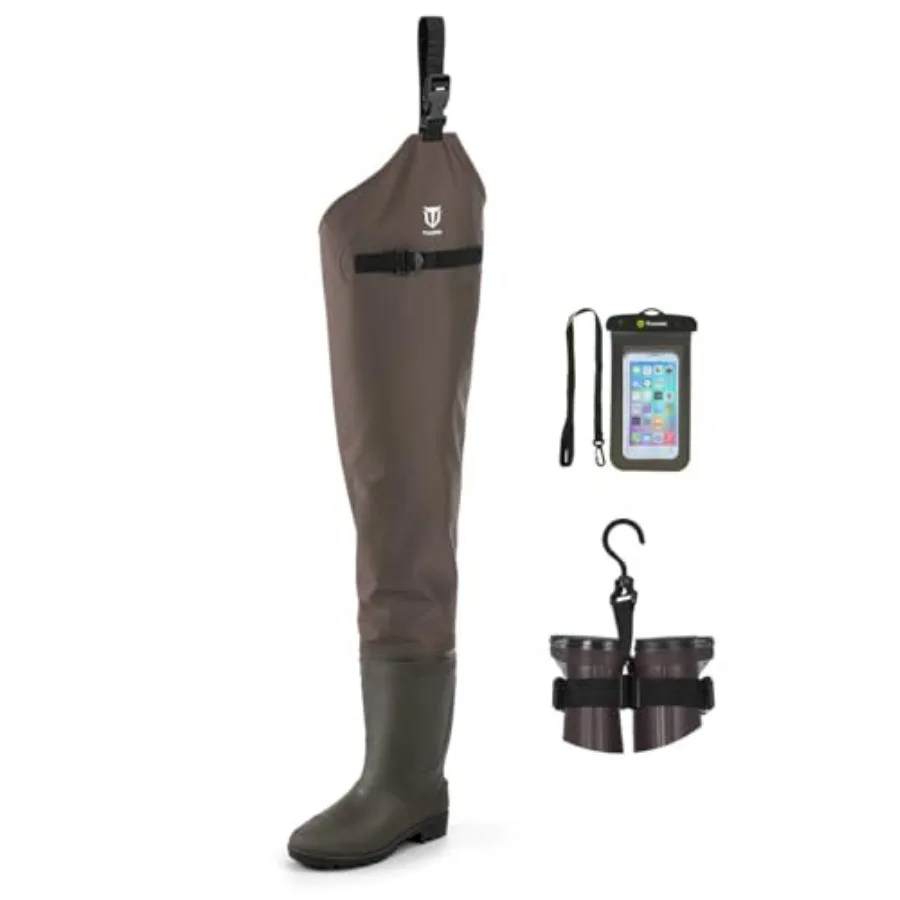 Hip Wader, Lightweight Hip Boot For Men and Women, 2-Ply PVC/Nylon Fishing Hip Wader and
