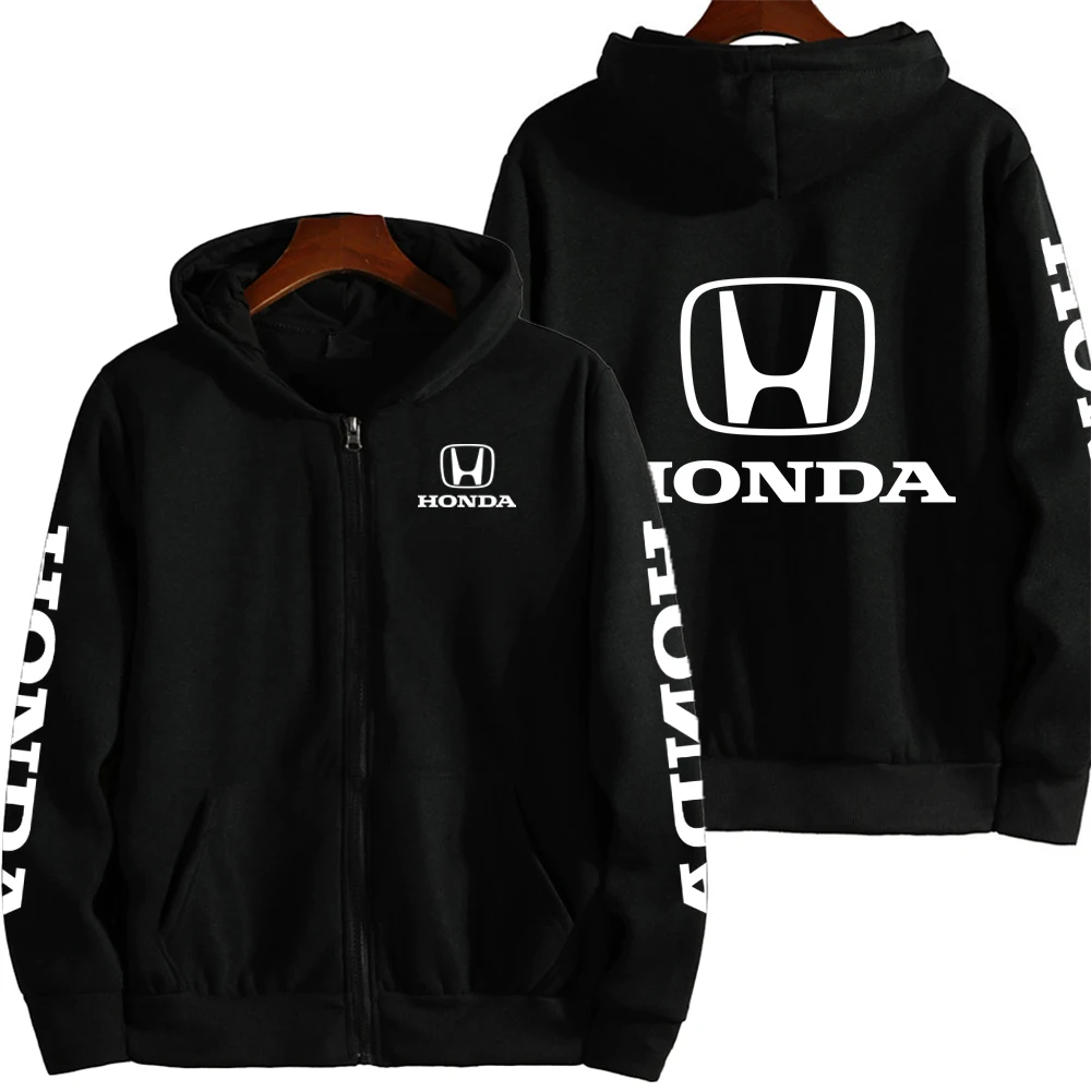 Honda logotipo da equipe de corrida da motocicleta dos homens zip up hoodie primavera outono masculino moletom oversized 2025 novo esporte feminino ja
