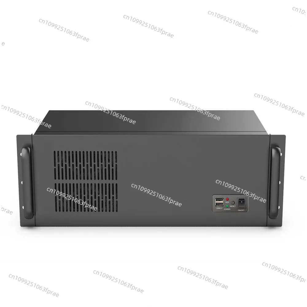 4U industrial control chassis depth 25CM thick 0.8MM plate laser engraving server recommended long main board black