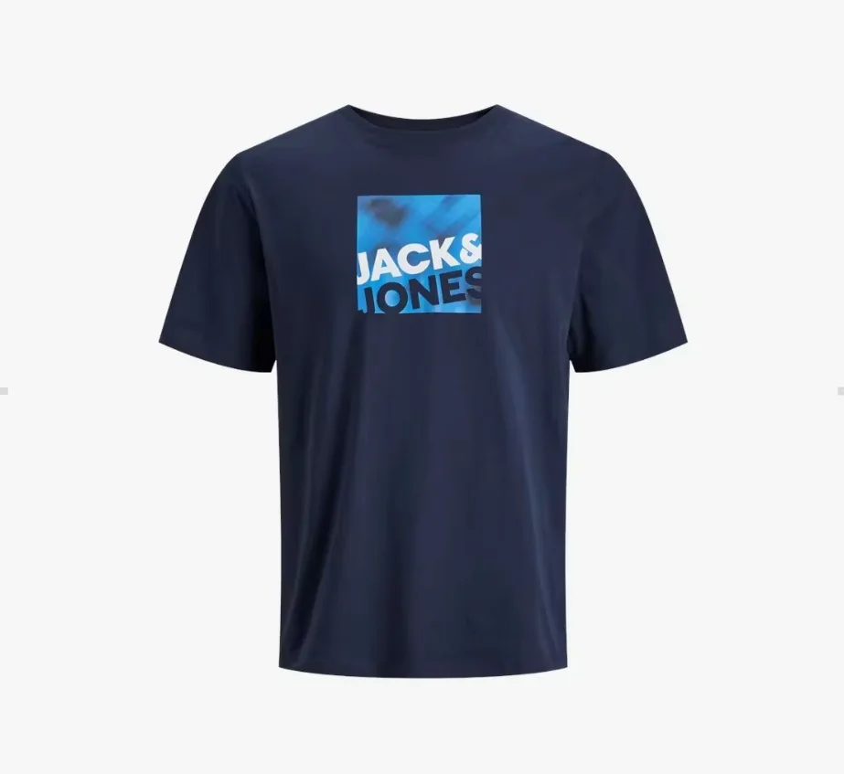 

European Summer Jack & Jones Printed Loose, Comfortable Pure Cotton Breathable T-shirts for Men and Women