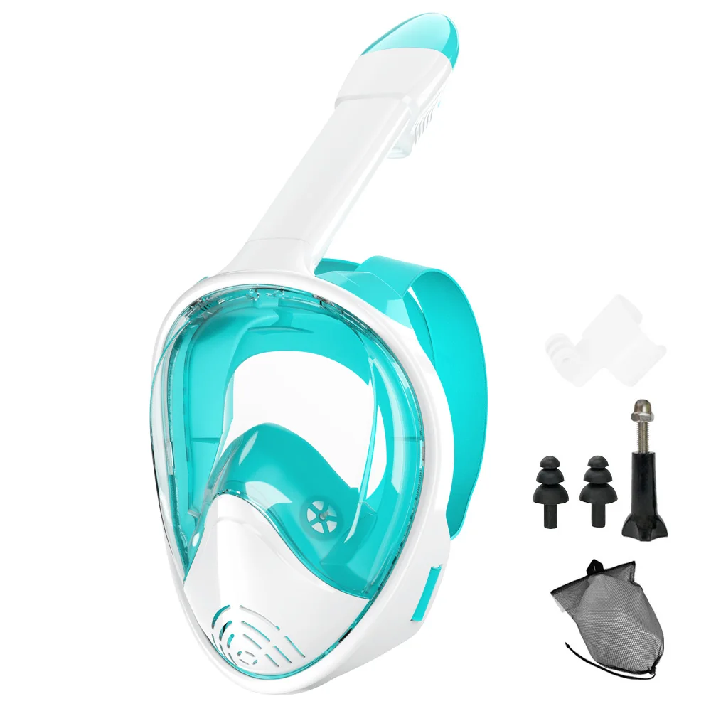 Professionelle Schnorchel-Tauchmaske, Unterwasser-Scuba-Vollgesichts-Schnorchelmaske, Anti-Beschlag-Brille für Kinder und Erwachsene, Schwimmausrüstung – Detail 12