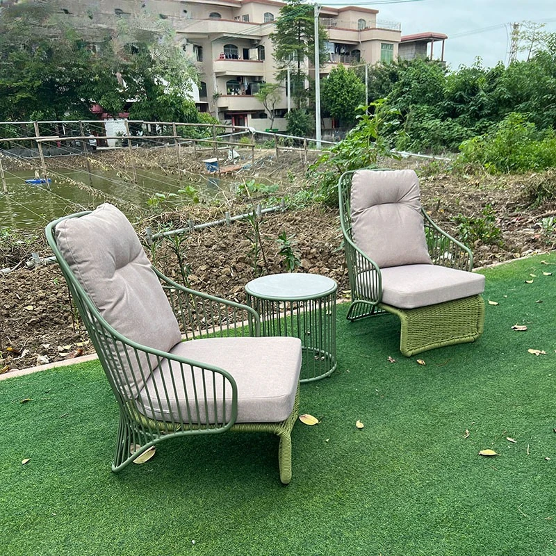 Outdoor Rattan Stuhl Möbel Balkon Innenhof kreative Rattan Freizeit Garten Villa Modell Zimmer Wohnzimmer Rattan Sofa