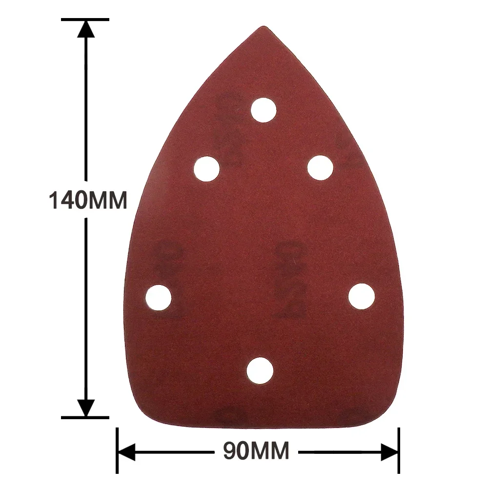 24 pz Carta Vetrata Autoadesiva Triangolo 6 fori Delta SanderHook Loop Carta Vetrata Disco Strumenti Abrasivi Per Lucidatura Grana 40-1000