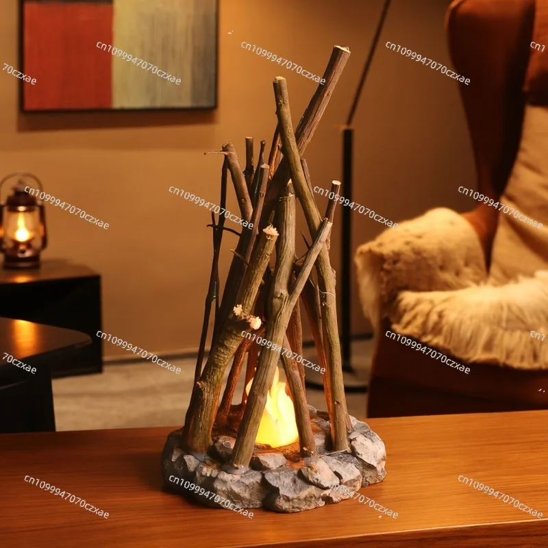 Creative Campfire Ambient Light Flame Branches, Sleep Help Desktop Decoration Ornament Gift