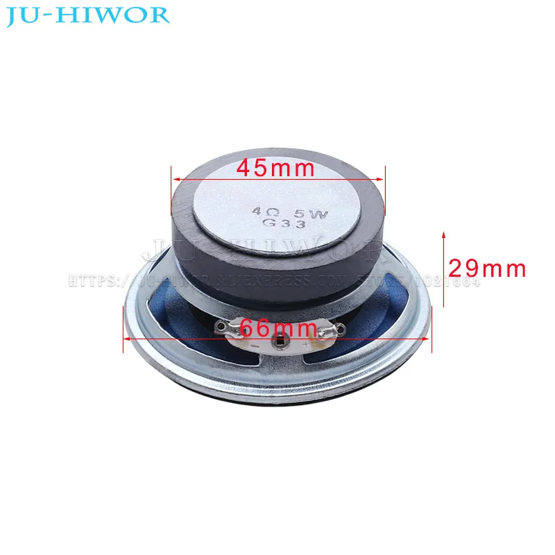 4 Ohm 5W Loudspeaker 66MM 2.5inch Round BT Musical Flowerpot Speaker 45MM External Magnetic Blue Foam Edge Dust Cap Height 29mm