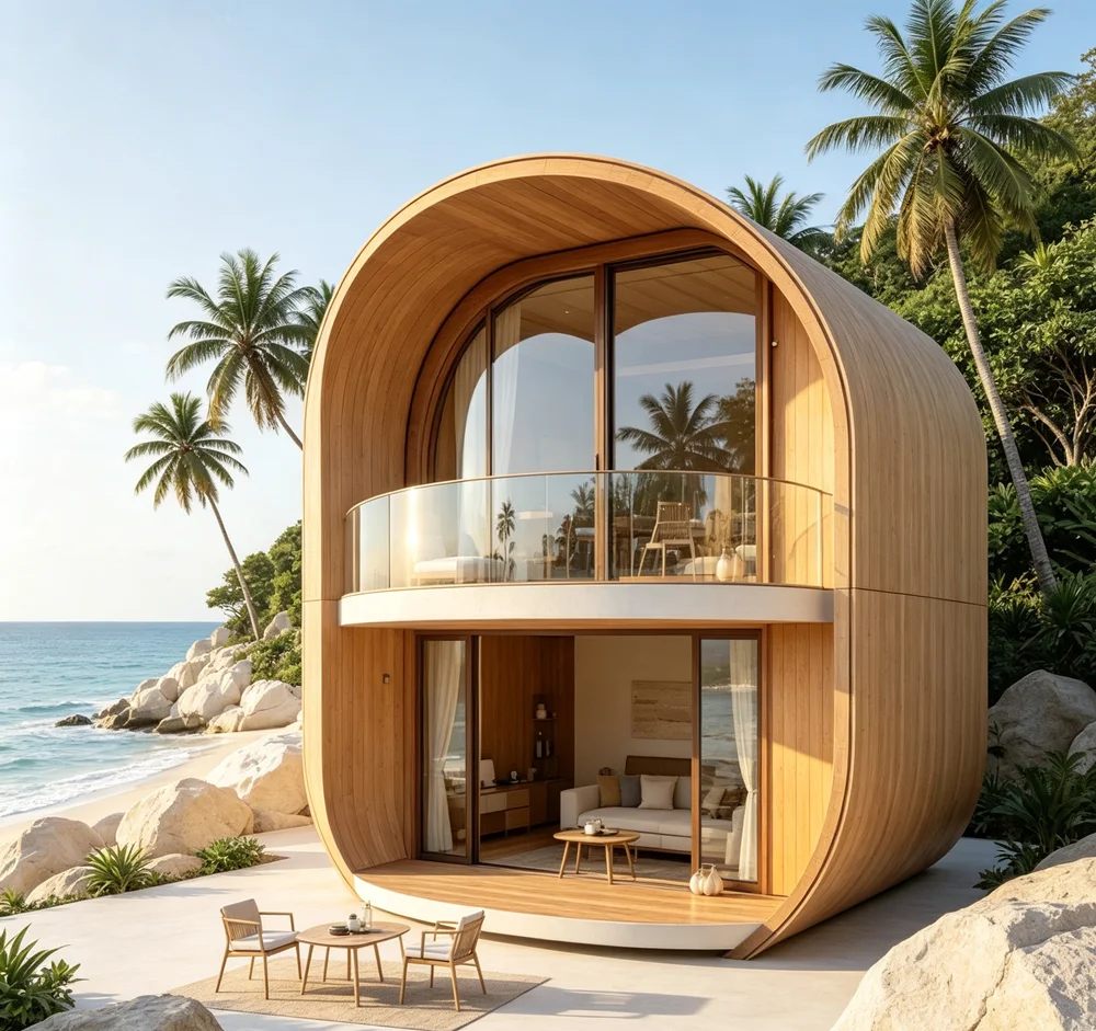 Australian Light Steel Modular Villa with Prefabricated Construction for Luxury Resort Hotel Guest House and Small