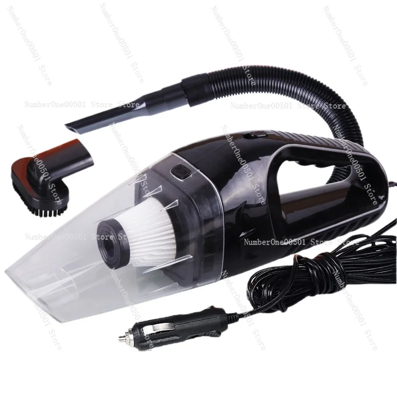 Portable Mini 12V 120W Power Wet and Dry Dual-use Super Suction Handheld Car Vacuum Cleaner Detachable HEPA Filter