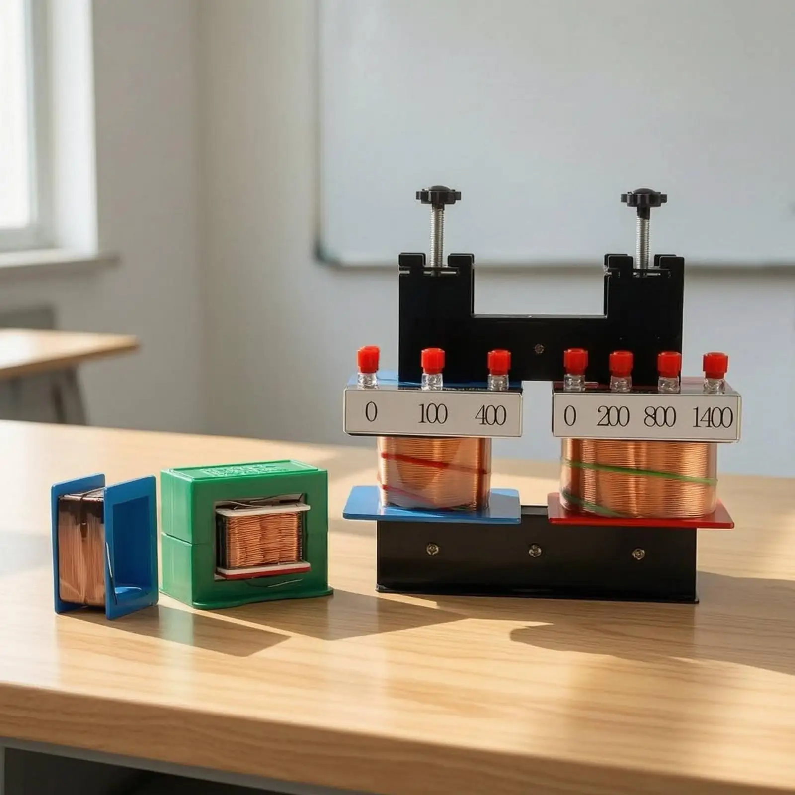 Detachable Inductor Adjustable Inductor with Coil Assemblies Labeled Teaching Model for Teachers, Students, Physics Classroom,