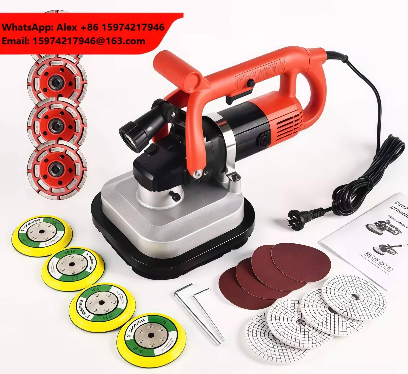 Portable Small Handheld Edge Polishing Concrete Floor Grinder Cement Trimming Polishing Machine Grinding