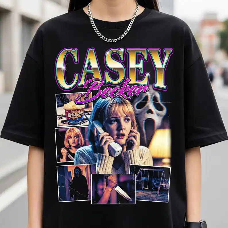 Casey Becker Horror Tee - Movie T-Shirt - Classic 90s Slasher Film Apparel - Halloween Outfit Tee Shirt T-shirt