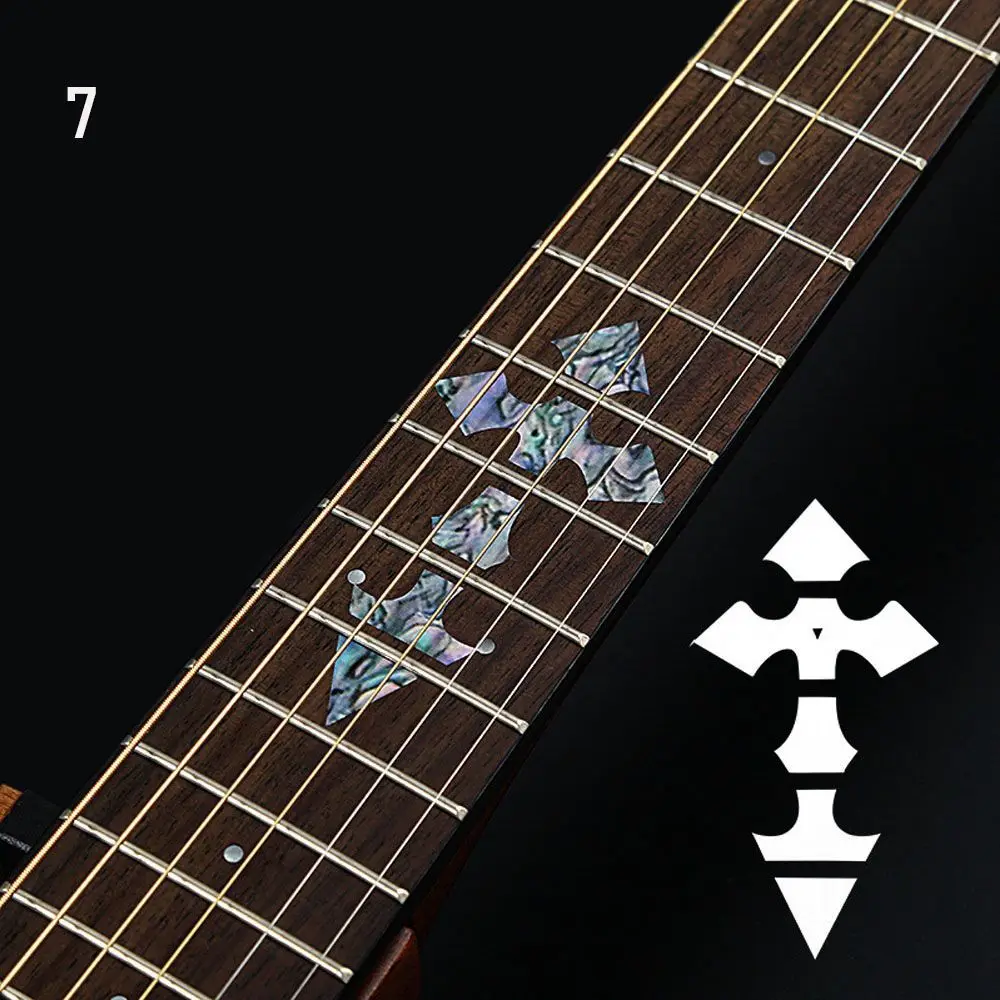 New Beautiful Music Instrument Decorations Cross Inlay Decals Guitarra Accessories Ultra Thin Stickers Fretboard Sticker