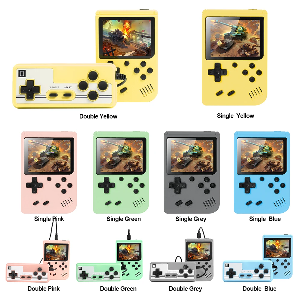 Nostalgische gameconsole 3,5 inch TFT-scherm Ingebouwde 500 games draagbare gameconsole 1020 mAh Ondersteuning TV voor kinderen en volwassenen