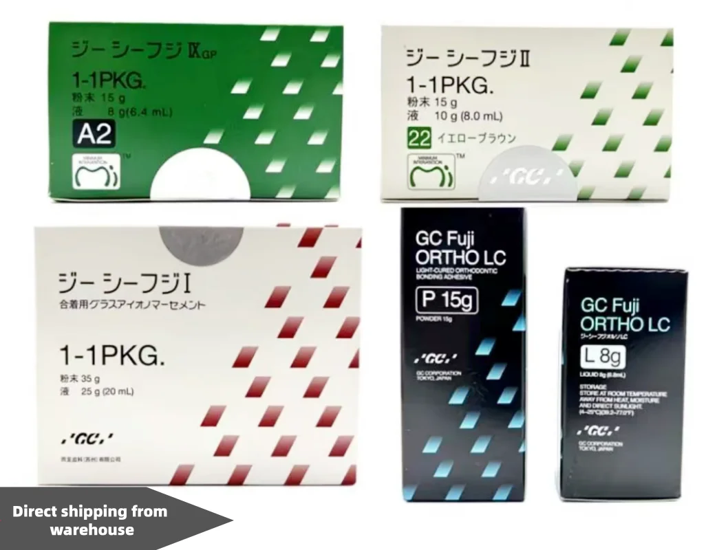 GC Стоматологическое стекло Иномер Цемент Fuji 1/2/7/9 LC Стекло Ионизированная прокладка Фторидная смола Клей Зубы Реставрационное склеивание шпона