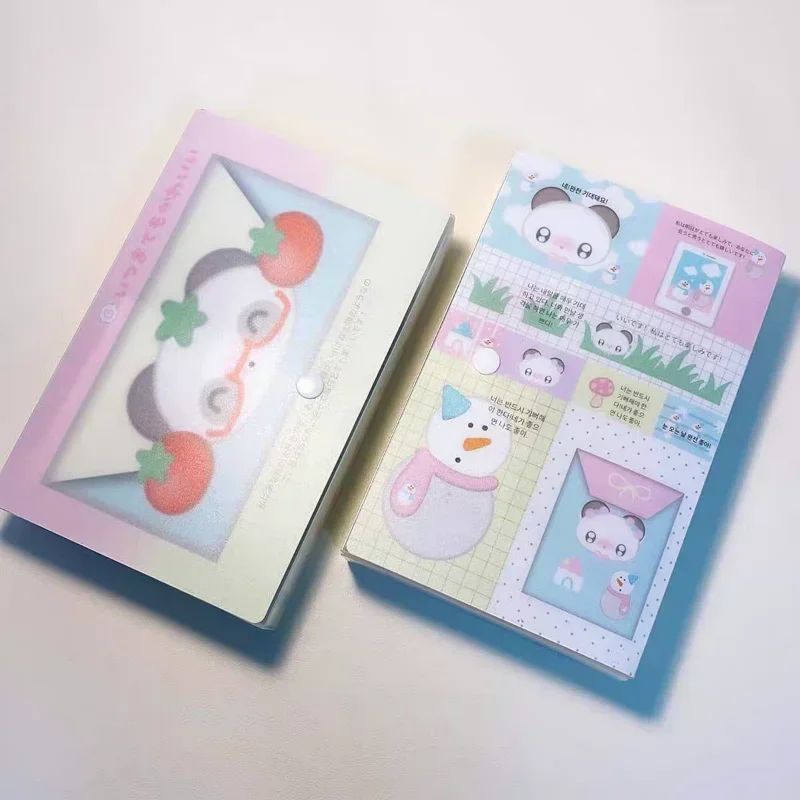 A6 File Folders Panda Cut Film Sticker Tape Storage Container Cute Storage Box for Arts Diy Crafts Album Journal Planner