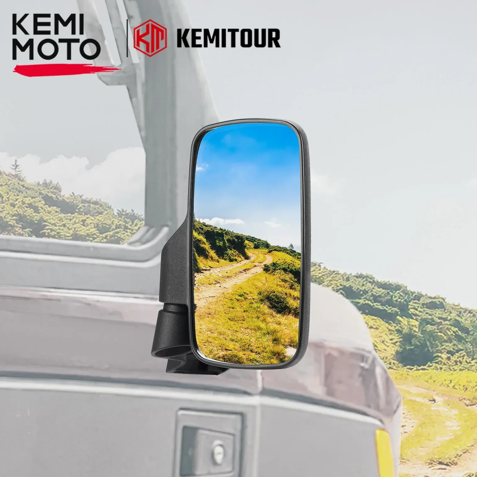 

KEMIMOTO UTV Door Mounted Rear View Mirrors Compatible with Ranger Crew SP XP 1000 570 / Commercial Pro XD 4000 2000 / XD 1500