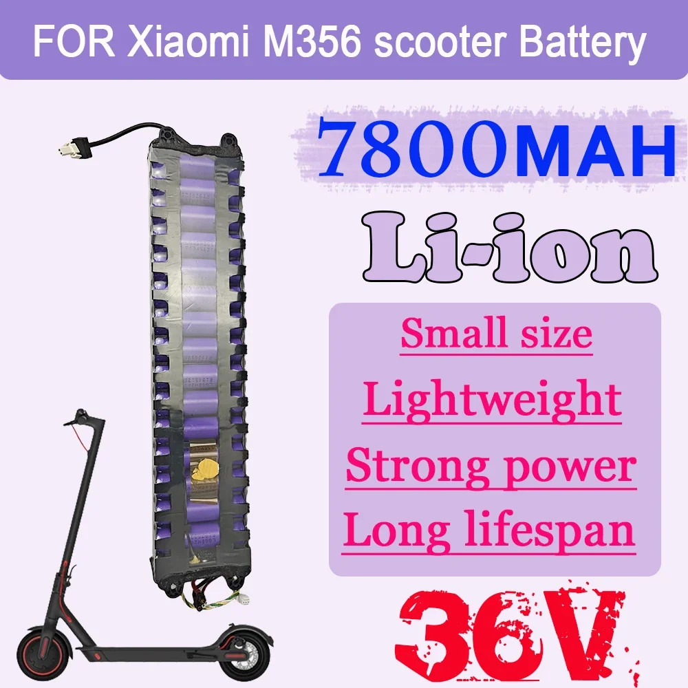 

10S3P 36V 7800mAh scooter battery pack suitable for Mi Jia M365, electric scooters, BMS board waterproof Bluetooth communication