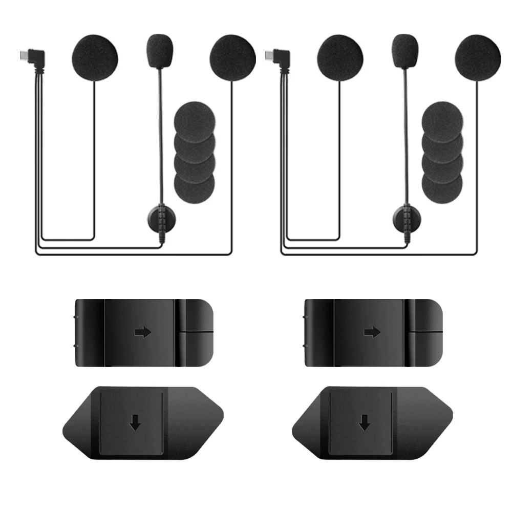 Original EJEAS V6 PRO+/V4 PLUS TYPE-C Jack Speaker Earphone Headset Mount Clip Double-Sided Tape Base Motorcycle Helmet Intercom