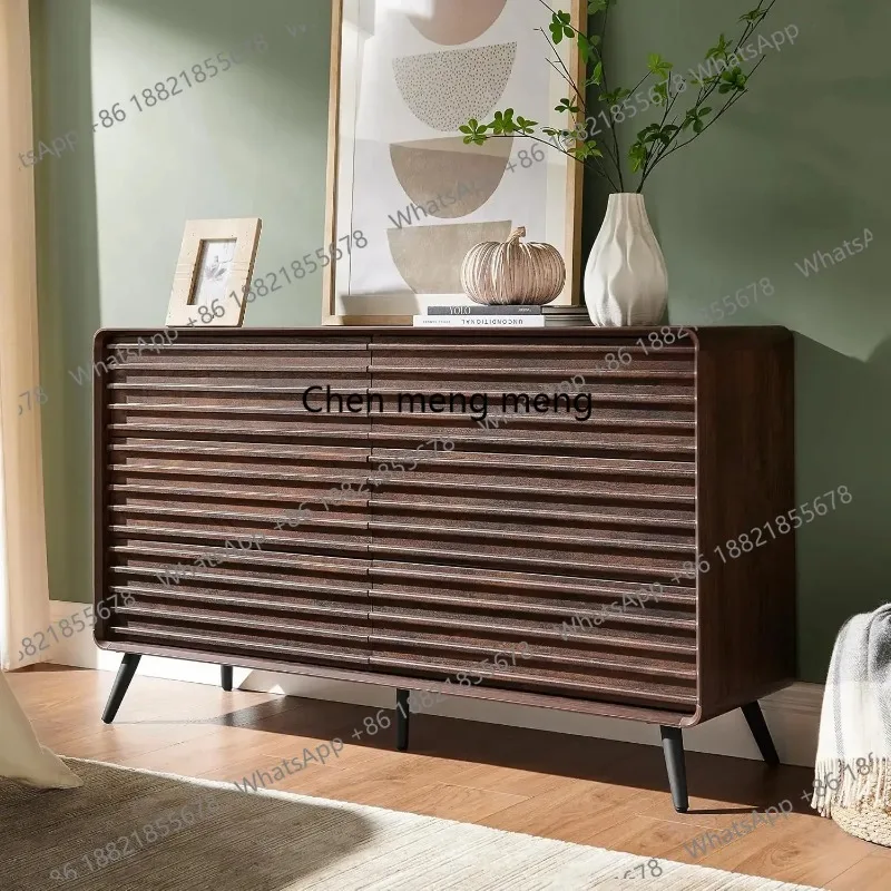 6 Drawers Dresser for Bedroom, 54'' Wide Mid Century Modern Wood Fluted Double Dresser, Chest of Drawers with Tapered Customized
