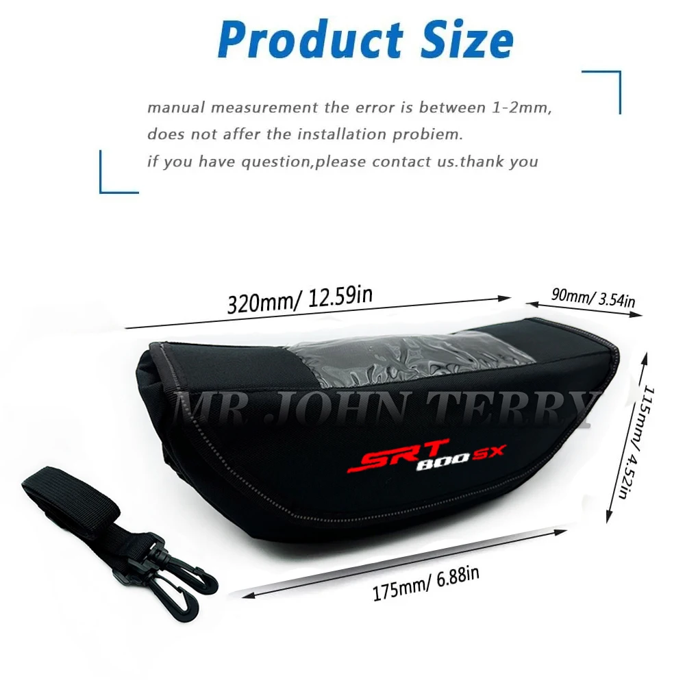 حقيبة تخزين مقاومة للماء والغبار ، ملحق دراجة نارية ، حقيبة ملاحة ، مقود لمحرك QJ ، SRT ، SX ،