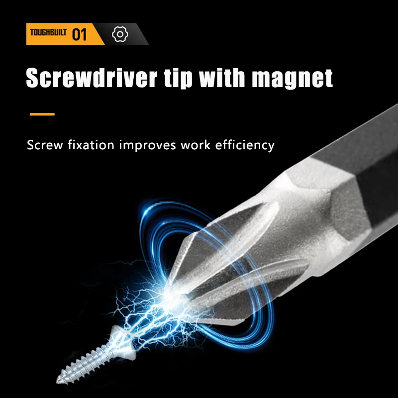 TOUGHBUILT Screwdriver Series High Torque/Deep Hole Dedicated PH/Slotted Industrial Grade Hand Tool Accessories
