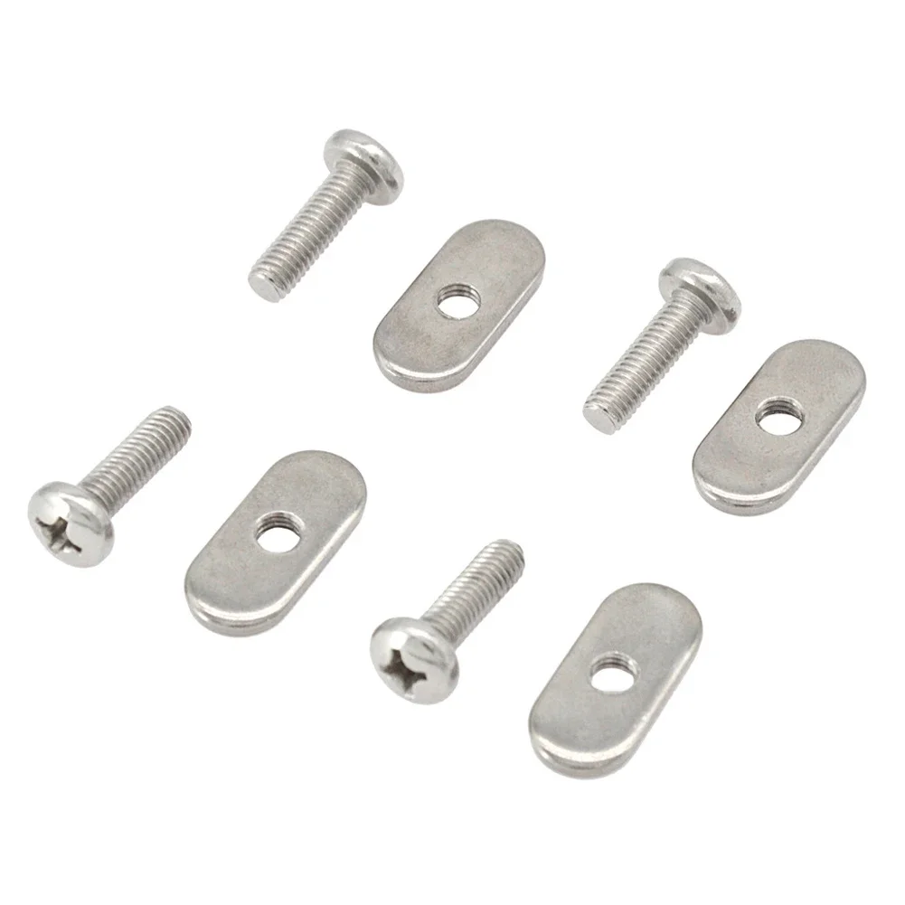 4 Sets 304 Stainless Steel Raft Boat Screw Track Nut Modification Fastening Parts Canoe Modification Accessories