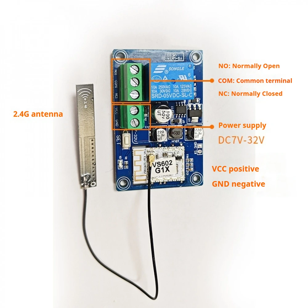

WiFi Remote Control Switch Bt Wireless Relay Module 1 Channel DC7-32V Smart Home Access Control Relay Module