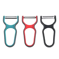 3 Colors Vegetable Peeler Set For Potato Fruit Non-Slip Home Kitchen Peeling Tool Random Color